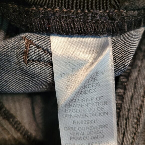 Democracy Jeans Size 6 Skinny Cropped Ab Technology Mid Rise Dark Wash - Picture 5 of 11